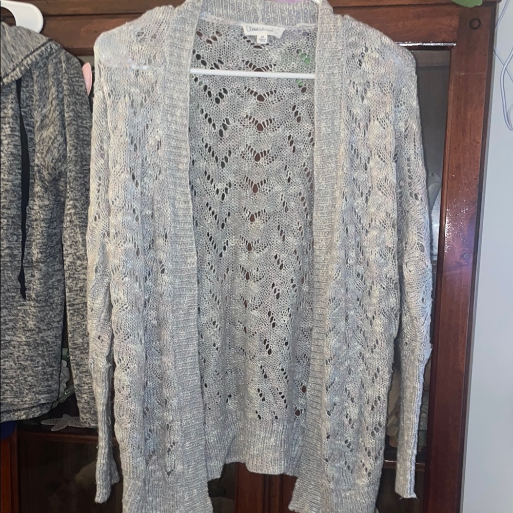 Universal Thread Gray Open Front Cardigan Sweater